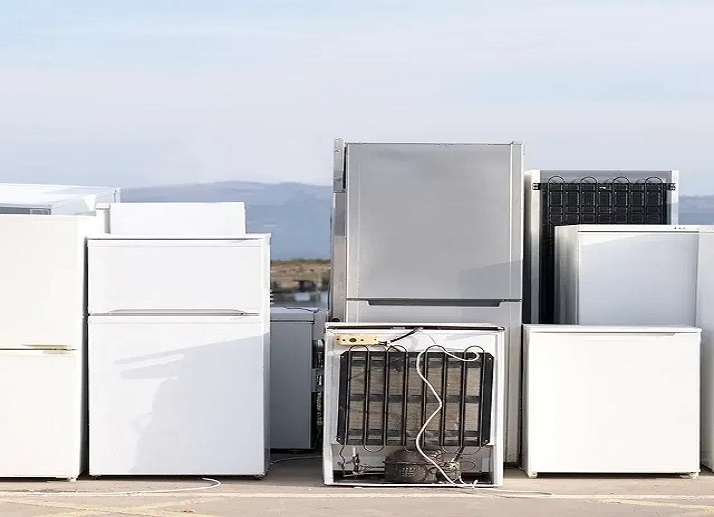 Discarded refrigerators and freezers