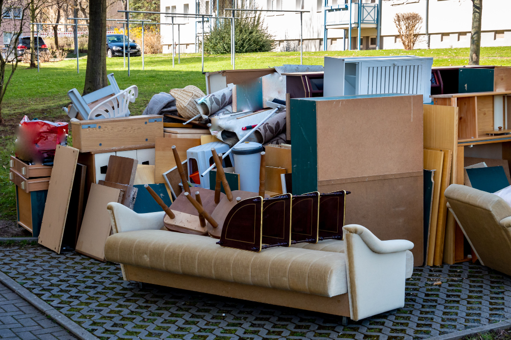 Discarded furniture and household items
